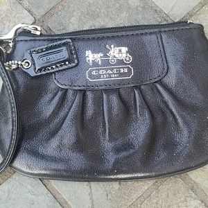 Coach black wristlet